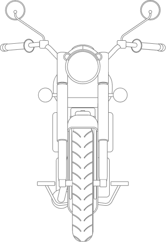 Motorcycle-Drawing-Front
