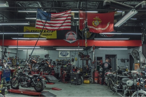 Motorcycle garage